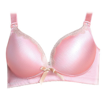 祺美佳人性感内衣无钢圈文胸小胸聚拢厚款收副乳胸罩粉色75a