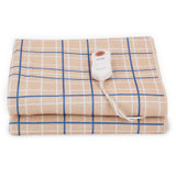 爱贝斯电热毯全线路控温双人暖床毯学生床垫150*120CM(黄格子PF1202)