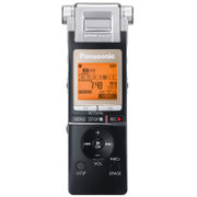 松下RR-XS700GK-K立体声数码录音机（黑色）（4G）（立体声麦克风，外线 PCM / MP3 录音，USB直插充电，商务精英尊贵的象征！）