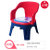 日康儿童椅子靠背叫叫椅宝宝凳子靠背椅婴儿座椅家用小椅子小板凳 (RK-3698)(红色)