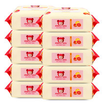 漂亮宝贝西柚手口湿巾 含VC的湿巾100抽带盖*10包（新美）