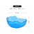 日式锤纹金边玻璃沙拉碗创意家用北欧风透明水果盘套装甜品沙拉碗套装(湖蓝色金边沙拉碗中号)
