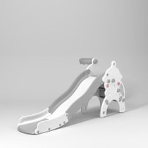 儿童室内加长滑梯多功能组合游宝宝家用可折叠小型幼儿园环保安全(雪人滑梯170CM灰白 默认版本)