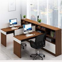 亿景鸿基 职员办公桌 组合屏风电脑桌办公室隔断员工卡座员工桌  YPF010(核桃色 双人位)