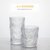 日式冰川纹玻璃杯大容量家用喝水杯子女夏季ins风茶杯啤酒杯套装(透明【1高1矮】)