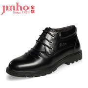 Jinho金猴 冬季男鞋加绒加厚保暖时尚休闲舒适棉鞋Q8928/Q8929(黑色 40)