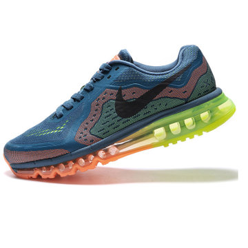 nike耐克airmax2014男女鞋全掌气垫鞋运动鞋跑步鞋蓝绿橘42