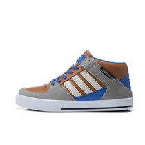 Adidas/阿迪达斯男鞋休闲鞋运动鞋 NEO板鞋冬季新款高帮保暖鞋(棕蓝色 44)