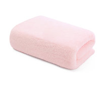 洁丽雅珊瑚绒素色毛巾家用洗澡洗脸面巾(【单条装】粉色)