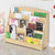 儿童书架绘本架落地经济型实木书柜幼儿园宝宝书报架玩具收纳柜子(828S#原木无漆 长100宽30高85cm)