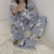 SUNTEKins可爱小熊格子睡衣女春秋季长袖韩版家居服两件套装学生夏(zd-蓝史努比#)