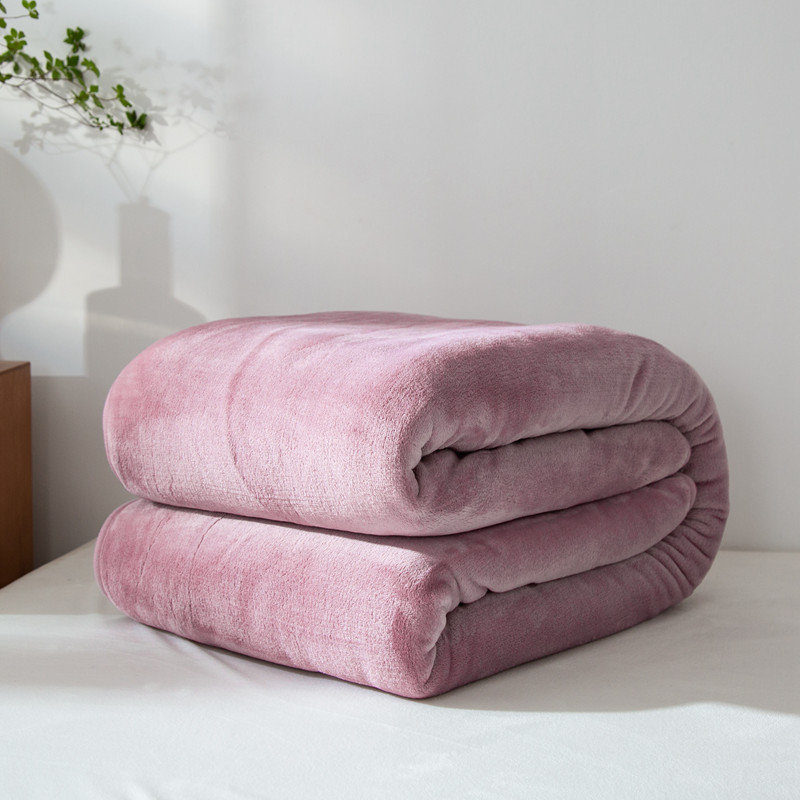 毛巾被毯共悦床上用品冬季加厚法莱绒毛毯保暖法兰绒空调毯单双人加绒