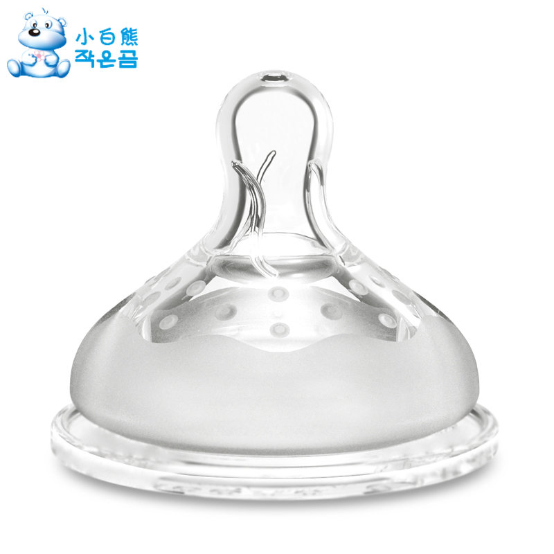 奶瓶奶嘴小白熊ppsu天使奶瓶宽口径带手柄婴儿防胀气吸管奶瓶防摔m号