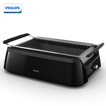 飞利浦（PHILIPS） 家用少烟电烤炉烧烤炉电烤盘烤肉铁板烧商用家用牛排机 烧烤机HD6371/91(黑色 热销)