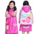 韩国小孩加厚充气帽檐儿童雨衣  宝宝雨衣 儿童雨披带书包位J225(玫红色)(XL)