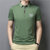 2021夏季翻领短袖POLO衫都市时尚修身潮流T恤休闲百搭打底衫上衣(绿色 XL)