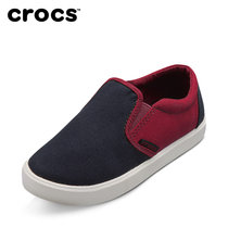 Crocs儿童帆布鞋 都市街头帆布休闲鞋男女童鞋|203520(J3 34.5码22.5cm 黑色/辣椒红)