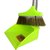 创简坊（CJIANFF）软毛扫把扫帚不锈钢杆大号扫地笤帚簸箕塑料单个扫把(绿色扫把簸箕2件套)