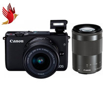 佳能（Canon）EOS M10 微型单电双头套机(EF-M 15-45mm+EF-M 55-200mm）(黑色)