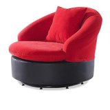 周家庄布艺沙发单人创意沙发小户型红唇电脑转椅沙发组合 936