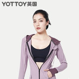 瑜伽运动外套女瑜伽服速干长袖上衣开衫跑步健身瑜伽服秋季新款(紫色 S)