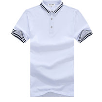 2017春夏季新款男士短袖t恤潮纯棉男式翻领polo衫男男装衣服批发(白色 XXXL)